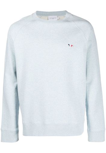 Maison Kitsuné logo-patch sweatshirt - Blu