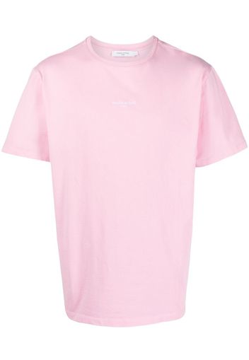 Maison Kitsuné embroidered logo cotton t-shirt - Rosa