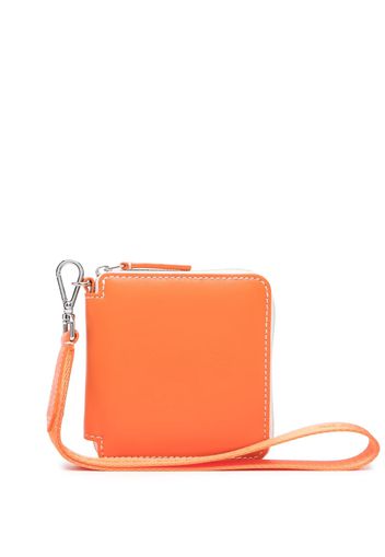 Maison Kitsuné colour-block leather cardholder - Arancione