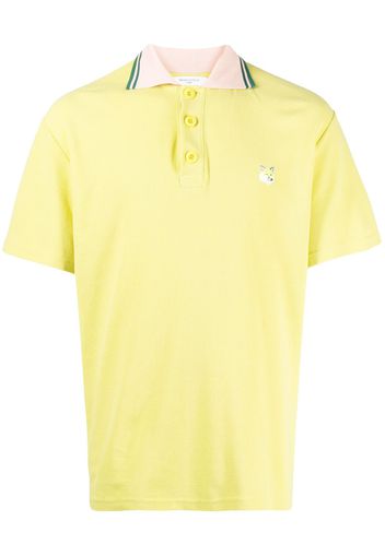 Maison Kitsuné logo-patch polo shirt - Giallo