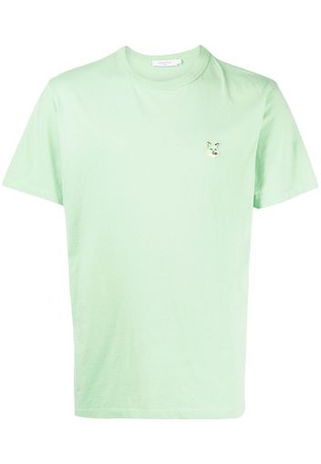 Maison Kitsuné logo-patch cotton T-shirt - Verde