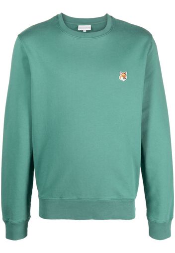 Maison Kitsuné fox logo-appliqué jersey sweatshirt - Verde