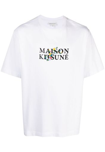 Maison Kitsuné logo-print cotton T-shirt - Bianco