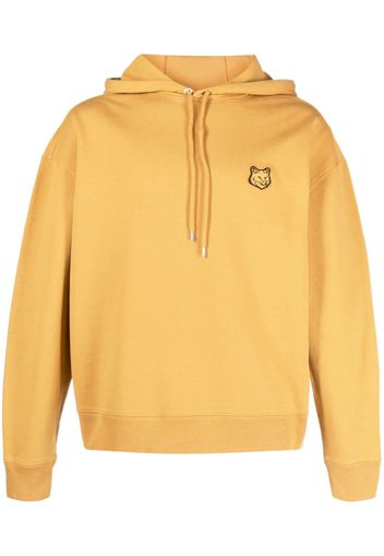 Maison Kitsuné fox-motif cotton hoodie - Giallo