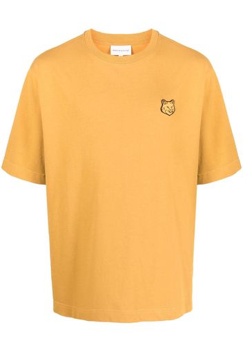 Maison Kitsuné fox-patch cotton T-shirt - Giallo