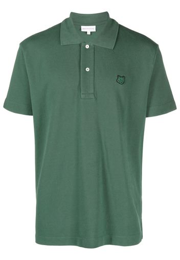 Maison Kitsuné piqué logo-appliqué polo shirt - Verde