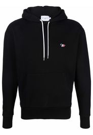 Maison Kitsuné embroidered logo hoodie - Nero