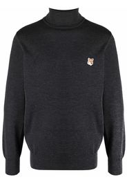 Maison Kitsuné roll-neck fine-knit jumper - Grigio