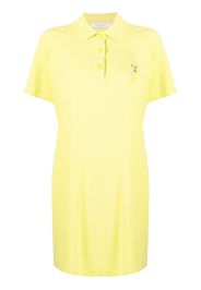 Maison Kitsuné logo-embroidered polo dress - Giallo