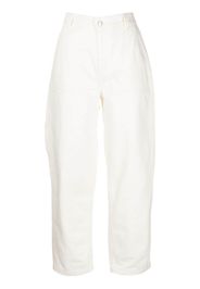 Maison Kitsuné cropped straight-leg jeans - Bianco