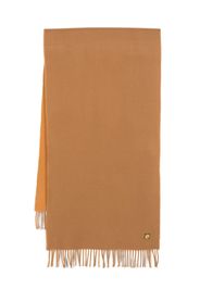 Maison Kitsuné fox-patch fringed scarf - Toni neutri