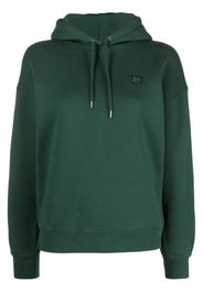 Maison Kitsuné logo-embroidered cotton hoodie - Verde