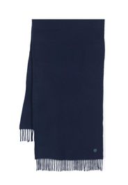 Maison Kitsuné Chillax Fox-motif wool scarf - Blu