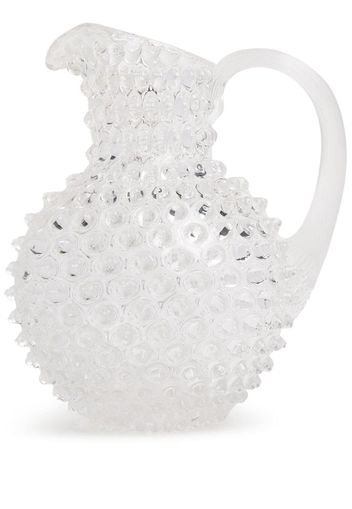 KLIMCHI Hobnail glass jug - Bianco