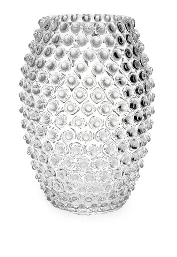 KLIMCHI Vaso Hobnail Egg in cristallo - Bianco
