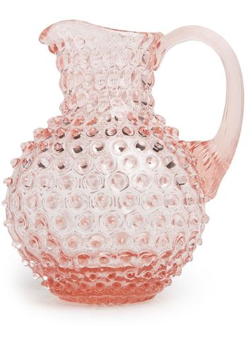 KLIMCHI Hobnail glass jug - Rosa