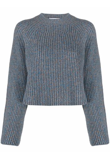 KNIIT MILANO cropped knit jumper - Blu