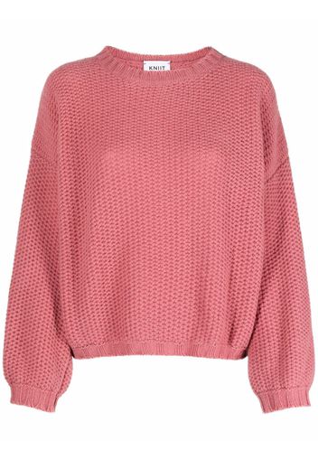 KNIIT MILANO Massone waffle-knit cashmere jumper - Rosa