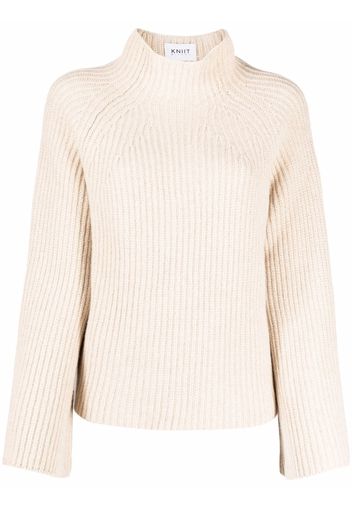 KNIIT MILANO Turnere ribbed-knit cashmere jumper - Toni neutri