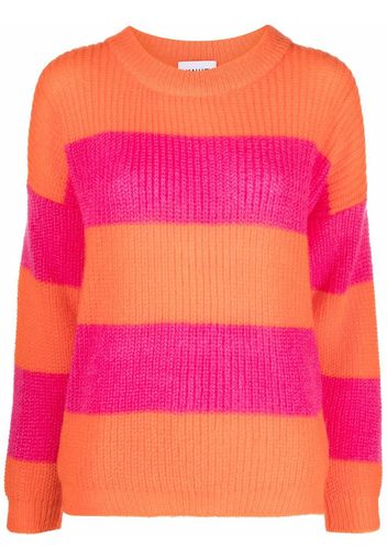 KNIIT MILANO Haring striped crew-neck jumper - Arancione