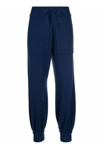 KNIIT MILANO tapered-leg cashmere trousers - Blu