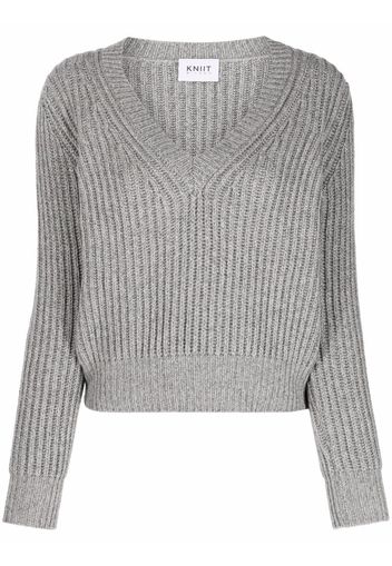 KNIIT MILANO Lawson ribbed-knit cashmere jumper - Grigio