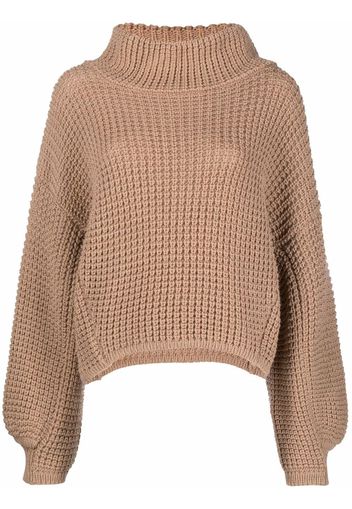 KNIIT MILANO Rubens waffle-knit merino wool jumper - Toni neutri