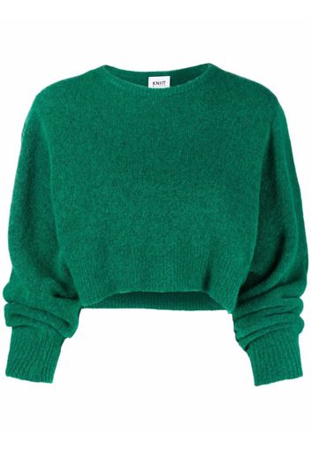KNIIT MILANO crew neck knitted jumper - Verde