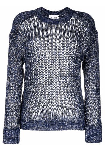 KNIIT MILANO ribbed-mélange sweater - Blu