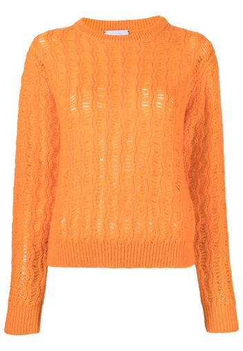 KNIIT MILANO Emin cable-knit sweater - Arancione