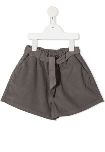 Okemia self-tie belted shorts