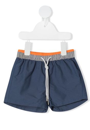 Knot colour-panelled swim shorts - Blu