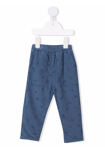 Knot Pantaloni con vita elasticizzata Daiki - Blu