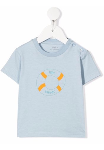 Knot T-shirt Life Saver con stampa - Blu