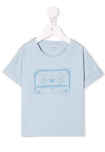 Knot T-shirt Cassette con stampa - Blu