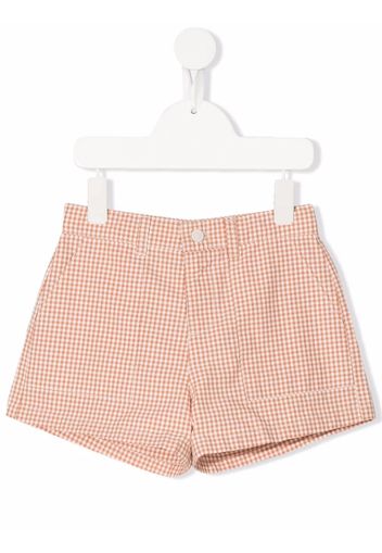 Knot Orchid cotton shorts - Marrone