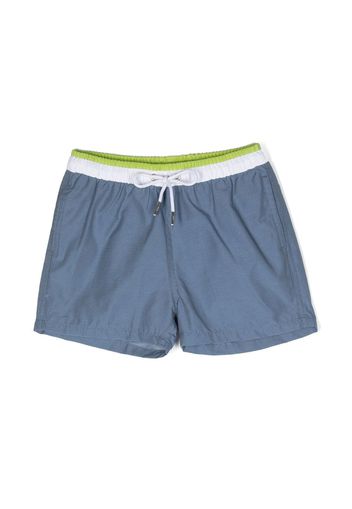 Knot Parker drawstring-waistband swin shorts - Blu