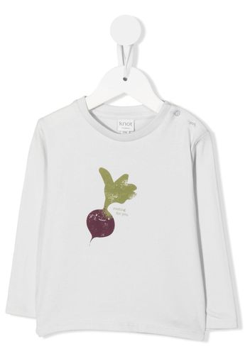 Knot T-shirt Radish con stampa - Grigio