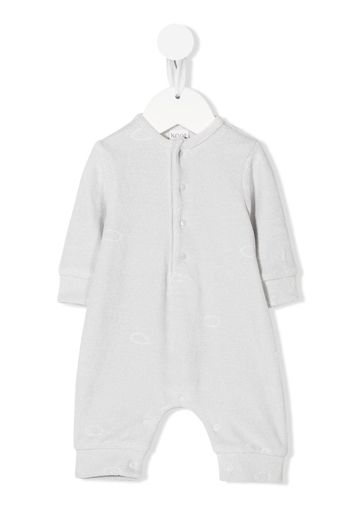 Knot Dagon velvet babygrow - Grigio