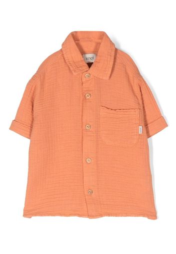 Knot Camicia Zale a maniche corte - Arancione