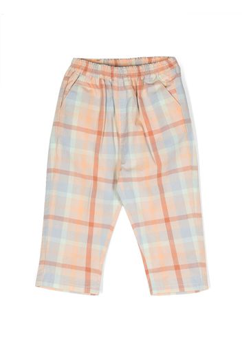 Knot Pantaloni Jared a quadri - Arancione