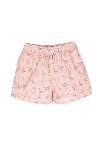 Knot Shorts Parker con stampa - Arancione