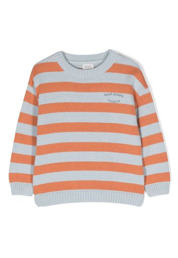 Knot Scouts striped knitted sweatshirt - Arancione