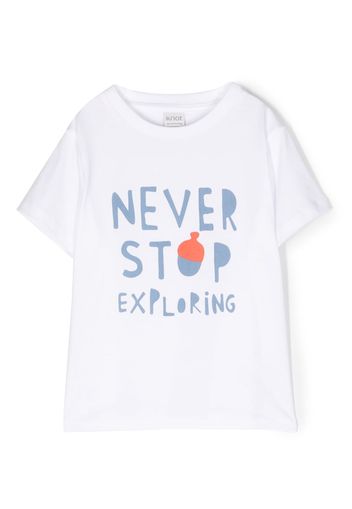 Knot T-shirt Never Stop Exploring - Bianco