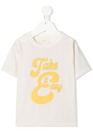 Knot T-shirt Take It Easy con stampa - Toni neutri