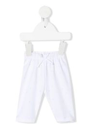 Knot bow-detail organic-cotton leggings - Bianco