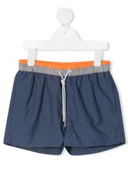 Knot stripe-panelled swim shorts - Blu