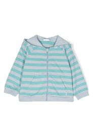 Knot cotton horizonatl stripe jacket - Blu
