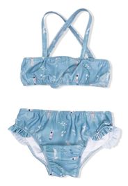 Knot Bikini con stampa - Blu