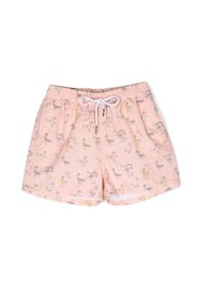 Knot Shorts Parker con stampa - Arancione